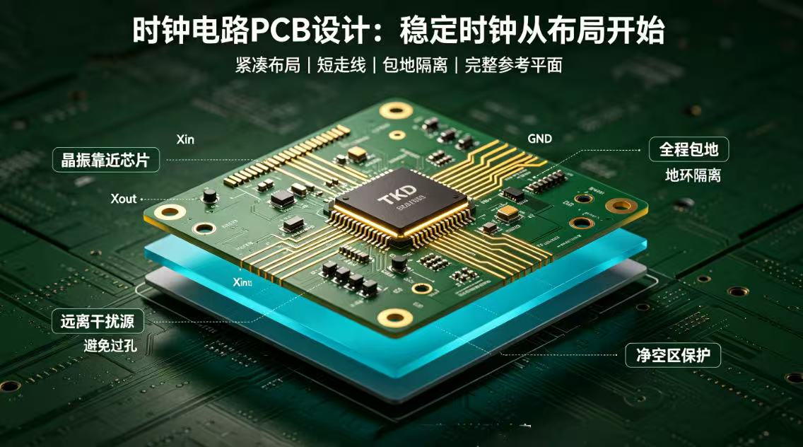 时钟电路PCB设计指南：晶振布局与走线关键注意事项